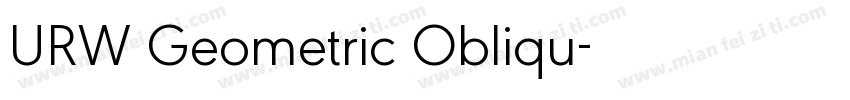 URW Geometric Obliqu字体转换